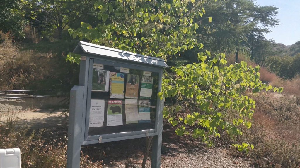 Notices at the trailhead