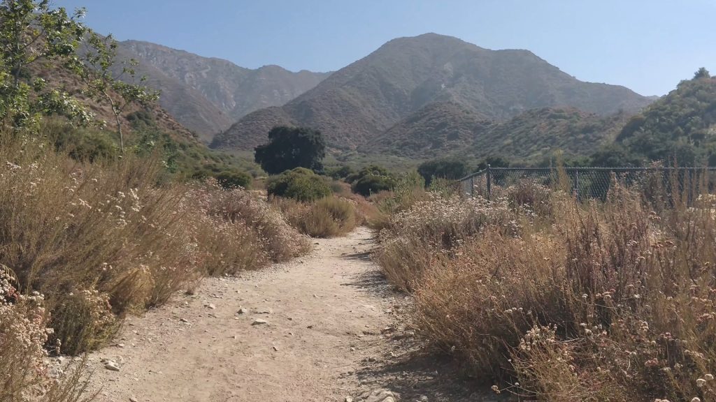 at the start of the trail