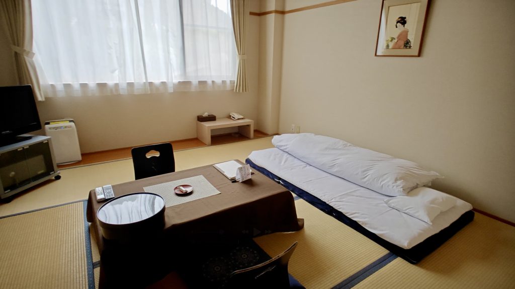 My traditional Japanese style room at Watarase Onsen