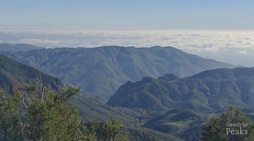 above the clouds on Sandstone Peak